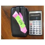 VTG CASIO PERSONAL CALCULATOR W/ CASE- TURNS ON