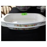 2 CORNING WARE SPICE OF LIFE OPEN ROASTER BAKING>>