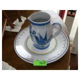 WILLIAMS SONOMA PLATTER & TONALA POTTERY PITCHER