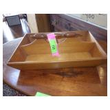 VINTAGE WOODEN UTENSIL BOX