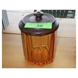 VINTAGE GLASS HUMIDOR JAR
