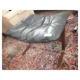 WESTNOFA MCM LEATHER & BENTWOOD OTTOMAN