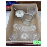 SHRIMP COCKTAIL BOWLS, CRYSTAL SERVING BOWL, >>>>>