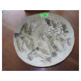 HANDMADE POTTERY BOWL  16 1/2"