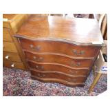 VINTAGE SERPENTINE DESSER / COMMODE 29 x 17 x 30