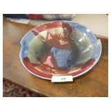 14" HANDMADE STONEWARE BOWL