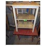 2 SMALL PAINTED TABLES