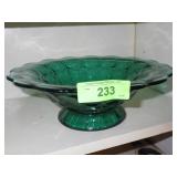 VINTAGE DEPRESSION GLASS CONSOLE BOWL