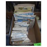 VTG PATTERNS, SEWING BOOKS (ALL ARE STAINED- SEE>>