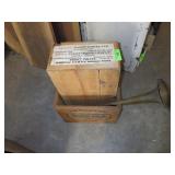 WOOD CRATES, VINTAGE HORN END
