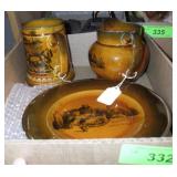 VTG RIDGWAYS COACHING DAYS PLATE, MUG & CREAMER