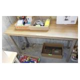 FORMICA  WORK TABLE W/ METAL LEGS  48 x 20 x 29