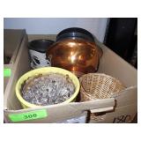 VINTAGE PLANTERS, COPPER BOWL (USED AS PLANTER)>>>