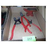 SMALL ANVIL, GLASS NIPPERS, JEWELERS PLIERS