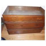 3 VINTAGE OAK DRESSER DRAWERS
