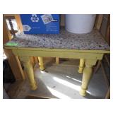 VINTAGE TABLE W/ FORMICA TOP 26 x 18 x 21