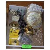 CEILING PLATES, CHAIN, LIGHT FIXTURE PARTS, ETC