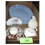 VINTAGE BONE DISHES, LURAY PLATTERS, MCM STETSON>>