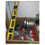 LEVEL, C-CLAMPS, PLASTIC TUBES, REEL TINS, PLANT >