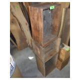3 VINTAGE WOOD CRATES
