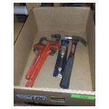 PIPE WRENCHES, PUSH DRILL, HAMMER