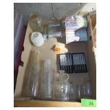 VINTAGE BOTTLES, TUBE WRINGER, SCREWDRIVER SET>>>