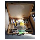 ASST. ARTISTS PAINTS, PAINT BRUSHES, CHARCOAL, ETC