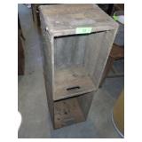 2 WOODEN CRATES