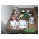 VTG SLAG GLASS TOOTHPICK, MINI PITCHERS, TOBY MUG>