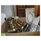 VINTAGE BRASS CEILING LIGHT, ASST. LIGHTING PARTS>