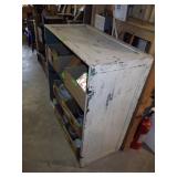 VINTAGE PAINTED CABINETS (NO DOORS) 38 x 19 x 42
