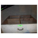 VINTAGE DIVIDED WOODEN DRAWER 24 x 8 x 18