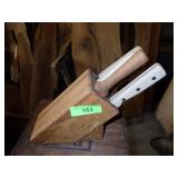 CHICAGO CUTLERY KNIFE BLOCK, KNIVES & SHARPENER