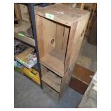 2 WOODEN FRUIT CRATES