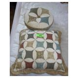 2 QUILTED THROW PILLOWS