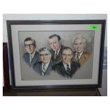 VINTAGE FRAMED UNITED AUTO WORKERS PRESIDENTS>>>