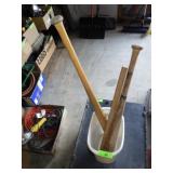 BASEBALL BATS (SEE PICS FOR CONDITION), OAK HANDLE