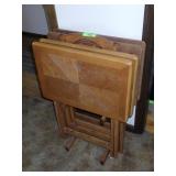 OAK TV TRAYS (SOME WEAR ON TWO- SEE PICS)