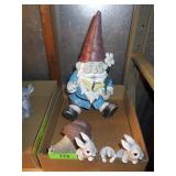 PLASTIC / RESIN? ELF YARD ART, POT HANGERS, >>>>>>