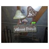 METAL " WELCOME FRIENDS" YARD ART