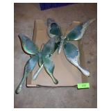 2 WALL ART BUTTERFLIES  14" & 18"