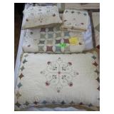 JC PENNEY QUILT (90 x 90) *W/ DAMAGE- SEE PICS*>>