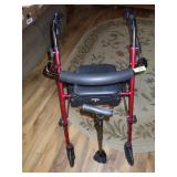 MEDLINE WALKER W/ SEAT W/BRAKES, (MISSING LOCKING