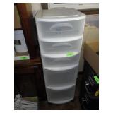 PLASTIC 5 DRAWER STORAGE UNIT