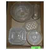 VINTAGE FOOTED COVERED CANDY DISH, ASST. BOWLS>>>