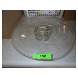 MCM ASYMMETRICAL CAKE STAND / PLATE ? 13 3/4"