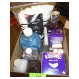 NEW KLEENEX, LISTERINE, COTTON BVALLS, HAND SOAP>