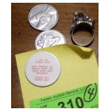 3 NAUGHTY TOKENS & NAUGHTY RING