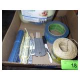 TWINE, TENNIS BALLS, PAINTERS TAPE, TWIST TIES