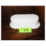 VINTAGE HOBNAIL MILKGLASS BUTTER DISH